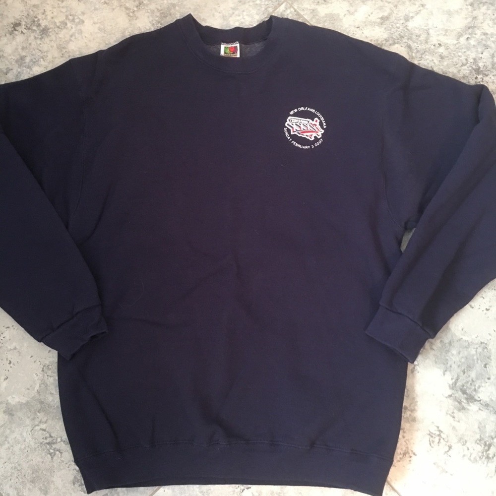 2002 SUPERBOWL XXXVI SWEATSHIRT NWT